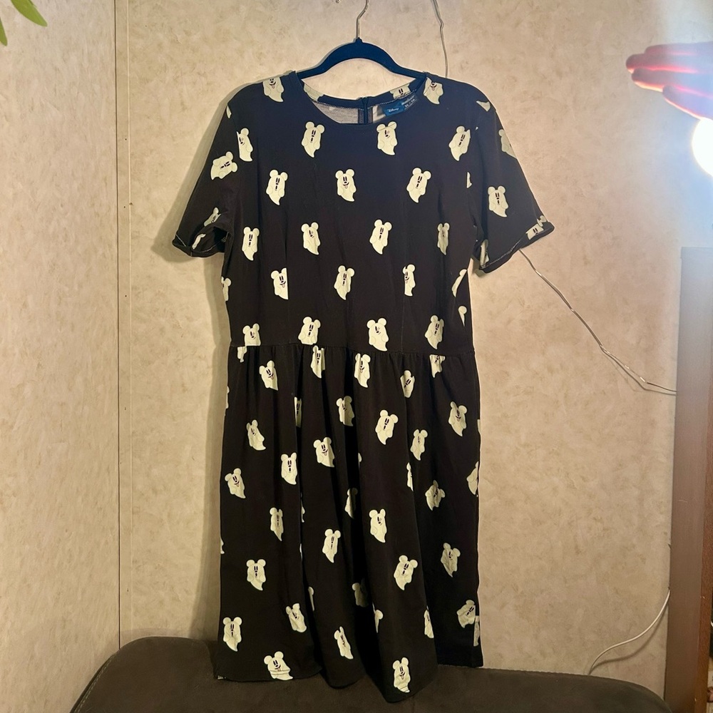 Black Dress with Ghost Print